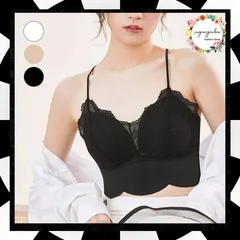 カップ付き レース キャミソール 背中あき レディース ブラトップ Vネック 肌着 ショート丈 透け へそ出し 背中見せ セクシー きれいめ 可愛い 美胸 インナートップス タンクトップ ブラキャミ オールシーズン 肌見せ ノンワイヤー 99FSFS-009