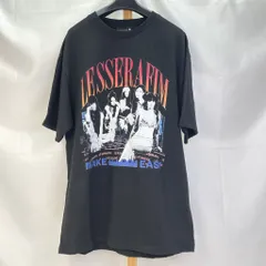 LESSERAFIM Peaches Tシャツ Mサイズ ブラック 公式 韓国 ルセラフィム Tシャツ LE SSERAFIM x Peaches. - メルカリ