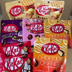 キットカット　ラムレーズン　いちご　ショコラオレンジ　全粒粉ビスケットin