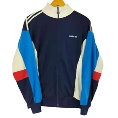 アディダス adidas 90S 白タグ ロゴ刺繍 マルチカラー トラックジャケット メンズ 表記無 