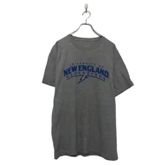 Champion 半袖 プリント Tシャツ チャンピオン L グレー ブルー カレッジ クルーネック 古着卸 アメリカ仕入 a604-6369