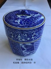 源右衛門 染錦鳳凰絵 3段重大蓋物 - メルカリ