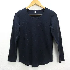 WW■ユナイテッドアローズ/UNITED ARROWS B&Yサーマルカットソー長袖Tシャツ■紺【レディースF】LADIES【中古】
