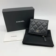 CHANEL シャネル マトラッセ キャビアスキン ミニ財布 二つ折り財布 コンパクトウォレット ブラック ゴールド金具 レザー【中古】Aランク　3_79