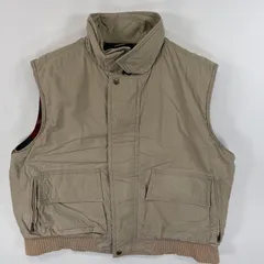 古着 80's/80年代 ヴィンテージ ウールリッチ WOOLRICH ベスト USA製 フラップポケ ジップアップ  ベージュ 無地 メンズ