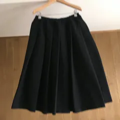 COMME des GARCONS　膝丈タックフレアスカート　ブラック COMME des GARCONS - 美品 コムデギャルソン COMME des GARCONS