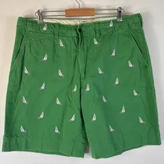 古着 90's/90年代 ポロバイラルフローレン Polo by Ralph Lauren ショートパンツ 半ズボン 大きいサイズ ヨット w38  グリーン 総柄 メンズ