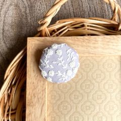 刺繍【ヘアゴム】【ポニーフック】【ブローチ】選べるパーツ　no.72