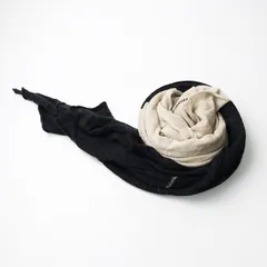 1.新品 パラスパレスnine 幾何学模様 マフラー ネイビー ベージュ 2025