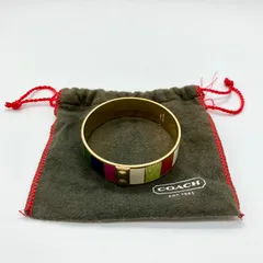 COACH コーチ マルチカラー ストライプ バングル