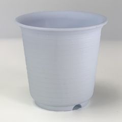 プラ鉢 2.5号 スタンダード丸鉢 ホワイト TB25穴有 幅7cm×高さ6.8cm 