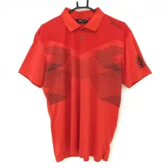 ★特価★ティゴラ 半袖ポロシャツ レッド×黒 襟メッシュ調  メンズ LL ゴルフウェア TIGORA