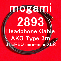 mogami 2893 AKGタイプ ヘッドフォン ケーブル STEREO mini  ⇒ mini XLR 3m