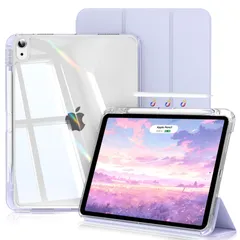 【在庫処分】Air 第5世代/第4世代 ケース ケース 分離式 2022/2020 Air 10.9インチ 透明 背面 iPad 着脱式 カバー iPad Apple Pencil Pro/USB-C 2025/2024 の対応 スリープ機能 (M2/M3)