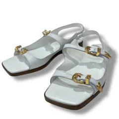 Odette e Odile オデット エ オディール レンジャーバックルサンダル サンダル ミュール バックル リゾート 海 プール 日本製 白 ホワイト 22cm レディース 夏 ゴーゴー古着久喜倉庫店 草2007