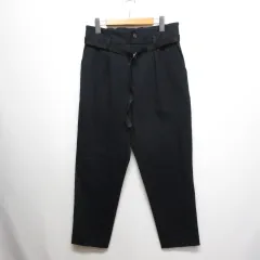 ステュディオス STUDIOUS タック テーパード パンツ ベルト付き 3 ネイビー ストレッチ スウェット 日本製のサムネイル