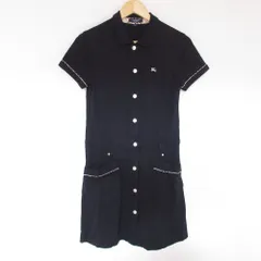 美品 BURBERRY LONDON バーバリーロンドン ノバチェック パイピング ショートスリーブ シャツワンピース 160A ブラック キッズ 古着 中古 USED