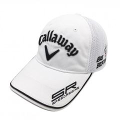 【美品】キャロウェイ メッシュキャップ 白×黒 BIG BERTHA  フリーサイズ(57-59cm)  ゴルフウェア Callaway