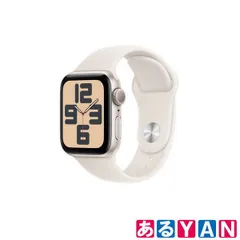[YAN] (新品) Apple Watch SE MXEF3J/A GPSモデル 40mm スターライトアルミニウムケースとスターライトスポーツバンド - S/M アップル 4549995514889