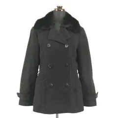 KEITH/キース★50％アンゴラ/Pコート/着脱可ファー【レディースM/38/黒/ブラック】◆BG474<sale>