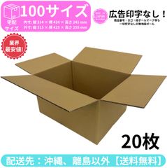段ボール ダンボール 箱 100サイズ 20枚セット 新品 国産 梱包材 梱包資材