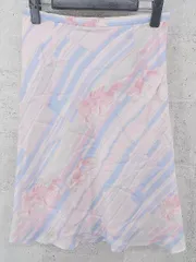 ◇ STRAWBERRY-FIELDS 花柄 膝丈 フレア スカート ピンク ライトブルー パープル レディース  【1002800864638】