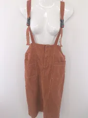 ◇ merlot メルロー コーデュロイ ロング サロペットスカート ワンピース テラコッタ レディース  【中古】 【1204130005075】のサムネイル