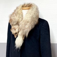 美品】ホワイトフォックス 狐 リアルファー ストール 毛皮 成人式 和装