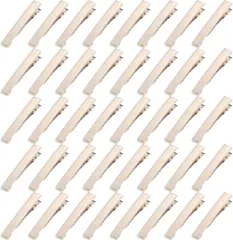 ENN LLC ヘアクリップ 約40個入り ヘアピン 髪留め 金具 ヘアアクセサリー パーツ DIY ホビー 業務用(シルバー,  4.5cm)