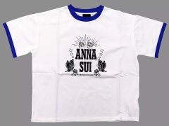 【中古】Tシャツ リンガーちびTシャツ ホワイト×パープル フリーサイズ 「【推しの子】×ANNA SUI」