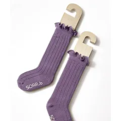 ☆ パープル ☆ 20-23cm ☆ ロージーハイソックス 靴下 キッズ 女の子 ハイソックス 長靴下 66012301 ソックス ロージーハイソックス カジュアル 入園式 卒園式 入学式 卒業式 オシャレ 可愛い おしゃれ かわいい レッグウェア