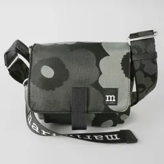 新品 マリメッコ Marimekko ショルダーバッグ ウニッコ MINI MESSENGER グレー/ダークグレー/ブラック