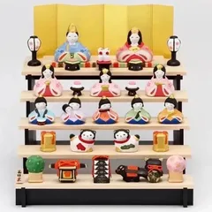 【タイムセール 定価38,500円】五段飾り 雛人形 雛飾り 錦彩さくら雛 組み立て式 段飾り ひな人形 豪華 コンパクト お雛様 ひな祭り ひな飾り おひなさま 陶器の雛人形 桃の節句 お祝い 初節句 出産祝い 季節飾り 小さい雛人形 小さなお雛様 早期割引