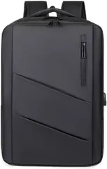 Ｙｕｎｉ　Ｍｕｎｉ＼ＨＡＶＡＬＵ 大容量防水軽量 Yuni Muni ビジネスリュック バックパック リュックサックUSB充電ポート PC 収納 ラップトップバック(ブラック,  ミディアム)