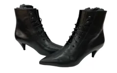 【イヴサンローラン】(36) スタッズブーツ レースアップ ブラック レザー イヴサンローラン】(36) スタッズブーツ レースアップ ブラック