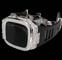 Apple Watchカバーケースアップルウォッチラバーバンドベルト キラキラ　メガ　保護　23