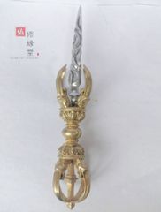 【修縁堂】密教法具 金剛杵 誅滅杵 寺院用仏具 真鍮製 16.5cm