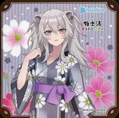 【中古】コースター 獅白ぼたん(浴衣ver.) オリジナルコースター 「バーチャルYouTuber ホロライブ×極楽湯・RAKU SPAコラボ第三弾 フロライフ」 コラボメニュー注文特典