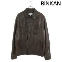 【美品】ロエベ レザージャケット ラムレザー 46/L相当 ブラウン メンズ 23AW NEW】LOEWE_man /ラムレザー ムートン ジャケット /Brown