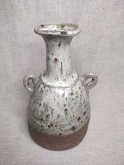 耳付き花器　斑釉薬花入れ　鶴首型花入れ　唐津焼