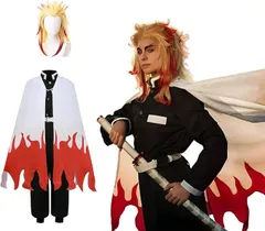 【値下】煉獄　コスプレ　大人用 Amazon | 煉獄 杏寿郎 コスプレ 大人用 仮装 cosplay 学園祭