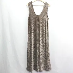 ◇ ⊇ classicalelf クラシカルエルフ 前後2WAY 袖なし ロング ワンピース サイズM ブラウン系 レディース E  【1409240019206】