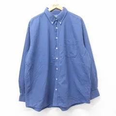 XL/古着 オールドネイビー OLD NAVY 長袖 シャツ メンズ 大きいサイズ コットン ボタンダウン 薄紺 ネイビー 25sep12 中古 トップス