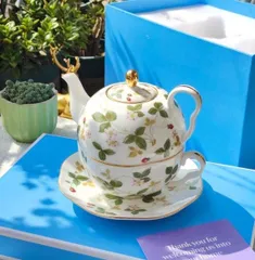 お値下げ‼︎ ウエッジウッドワイルドストロベリーポット ウェッジウッド（Wedgwood） ワイルドストロベリー 3点セット