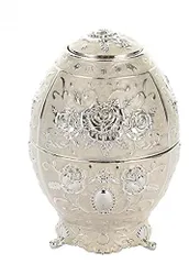 (pont du monde) 爪楊枝入れ つまようじ入れ アンティーク 欧米風 中世 貴族風 ワンプッシュ (銀白) [銀白]