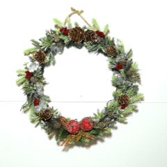 クリスマスリース　21cm　キラキララメコーン　X4408