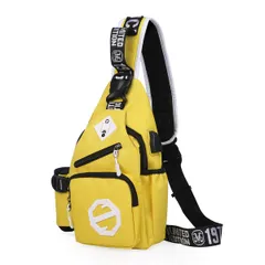 ボディバッグ レディース メンズ 斜めがけ ショルダーバッグ ウエストバッグ ワンショルダーバッグ おしゃれ 多機能 防水 軽量 男女兼用 (イエロー)