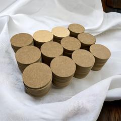 mdf 木材 円形 丸 工作材 diy 直径60.7(㎜) 108個セット