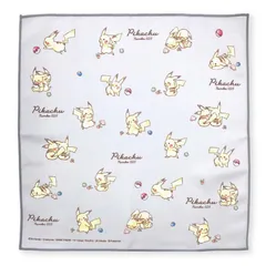 【新品】ポケモン ピカチュウ ランチクロス グレー おでかけ日和 45×45cm ナフキン ポケットモンスター お弁当 給食 シワになりにくいかわいい カミオ メール便のサムネイル