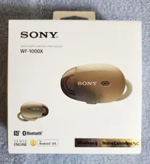 【ジャンク品】SONY ソニー WF-1000X ノイズキャンセリング ワイヤレスイヤホン シャンパンゴールド